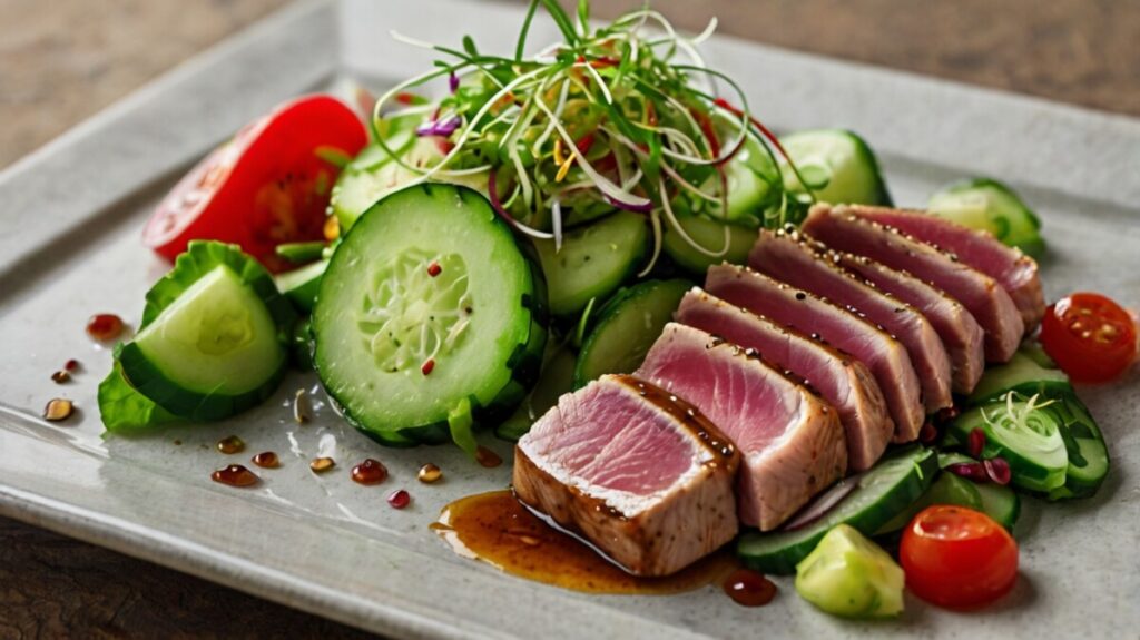 Seared Tuna & Cucumber Salad