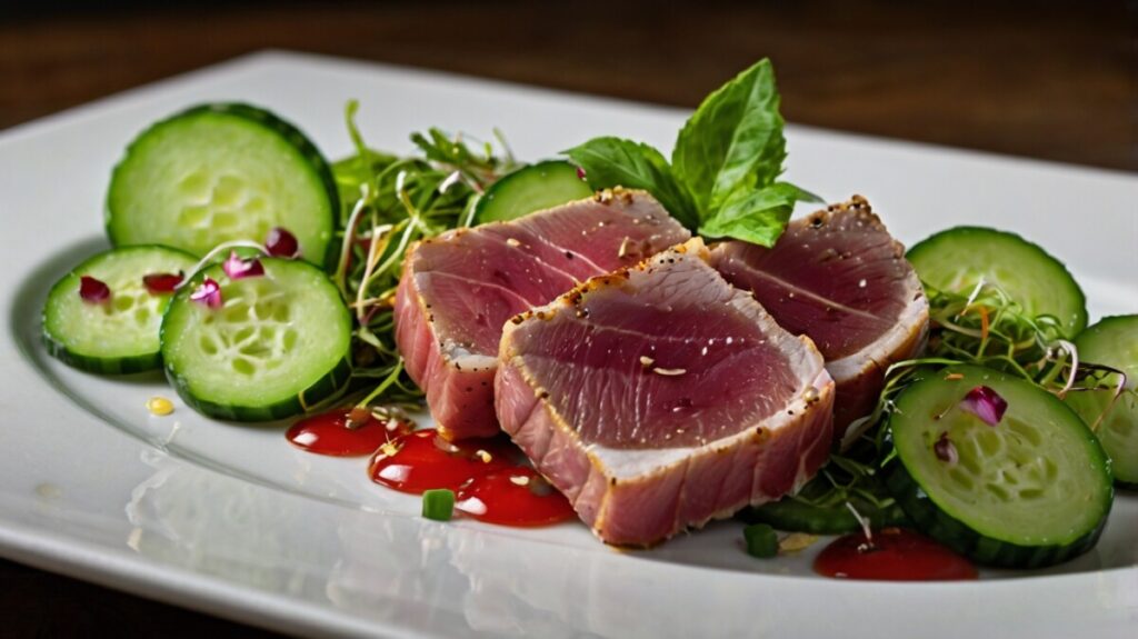 Seared Tuna & Cucumber Salad